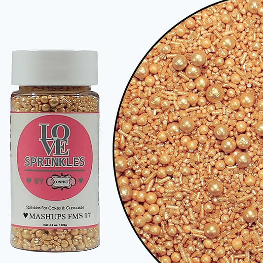 Confect Champagne Gold | Sprinkles Bottle for Decoration Bottle