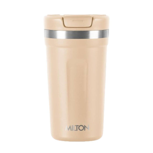 Milton Corral Thermosteel Insulated Coffee Mug Tumbler - 400ml (Cream) | Grab2Buy