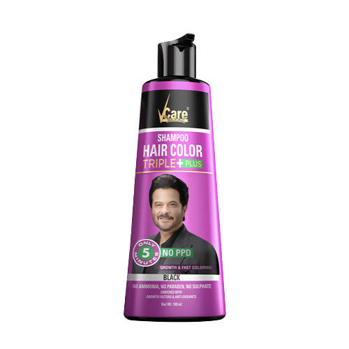 VCare Shampoo Hair Color Triple Plus - Black Color Grab2Buy VCare Grab2Buy