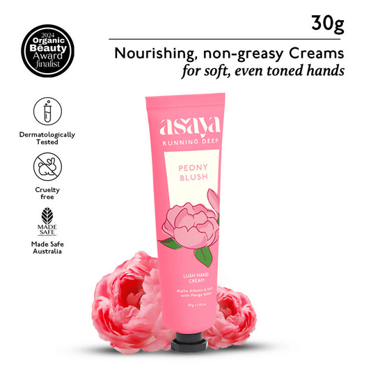 Asaya Peony Floral Hand Cream Softens Dry, Rough Hands For Men & Women Grab2Buy Asaya Grab2Buy