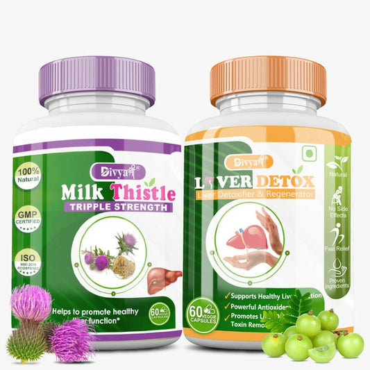 Divya Shree Liver Detox & Milk Thistle Capsule Combo - Grab2buy