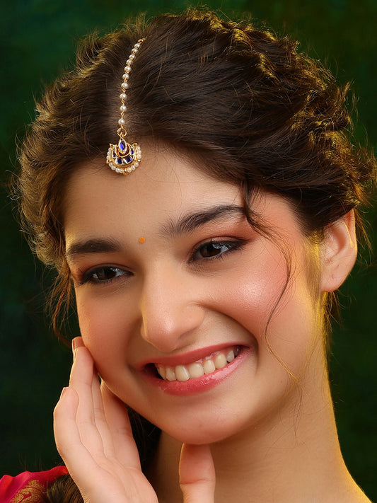 Ruby Raang Virasat Jewels Maang Tikka