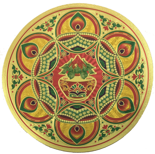 Stickerbazaar Micro Golden Embossing Rangoli Stickers