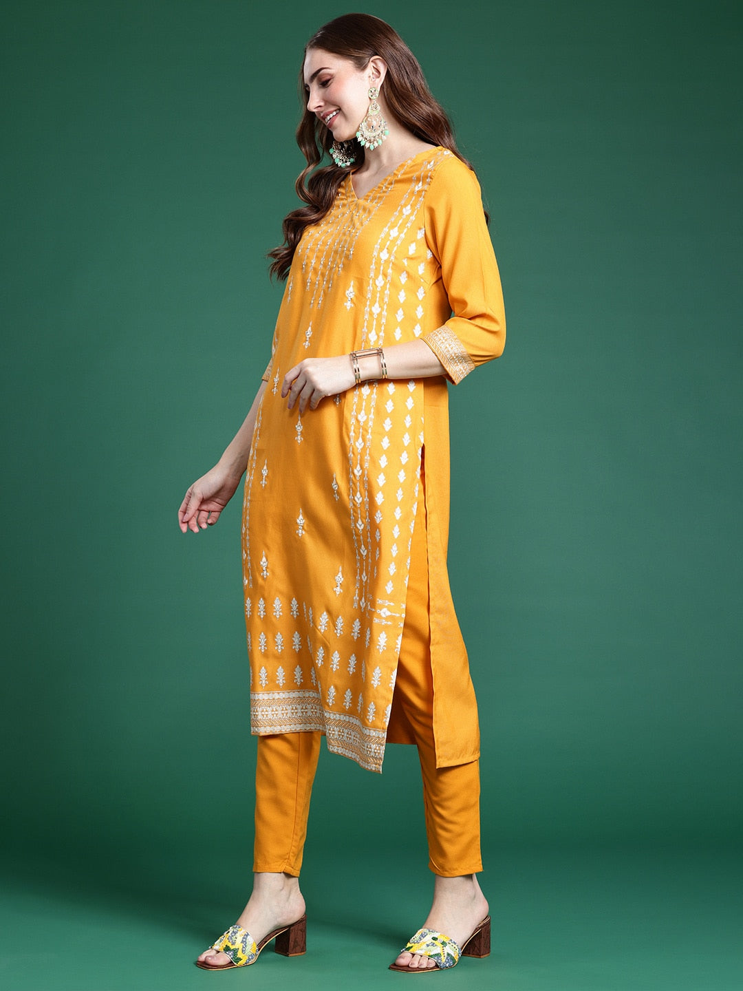Sangria Printed Kurta with Trousers & Dupatta - Grab2buy