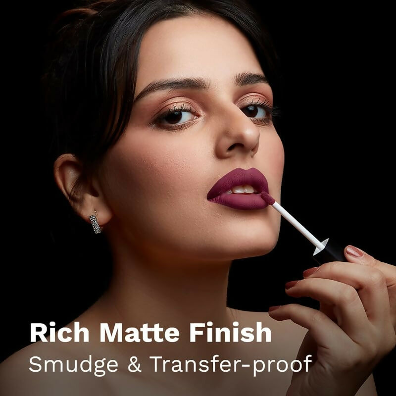 Pilgrim Liquid Matte Lipstick with Hyaluronic Acid - Wine Spill - Grab2buy