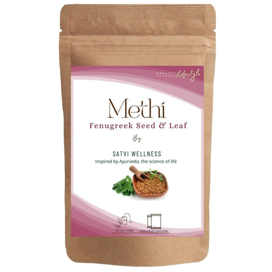 Satvi Wellness Methi Tea Bags | Fenugreek Seeds and Leaves | Herbal Tea