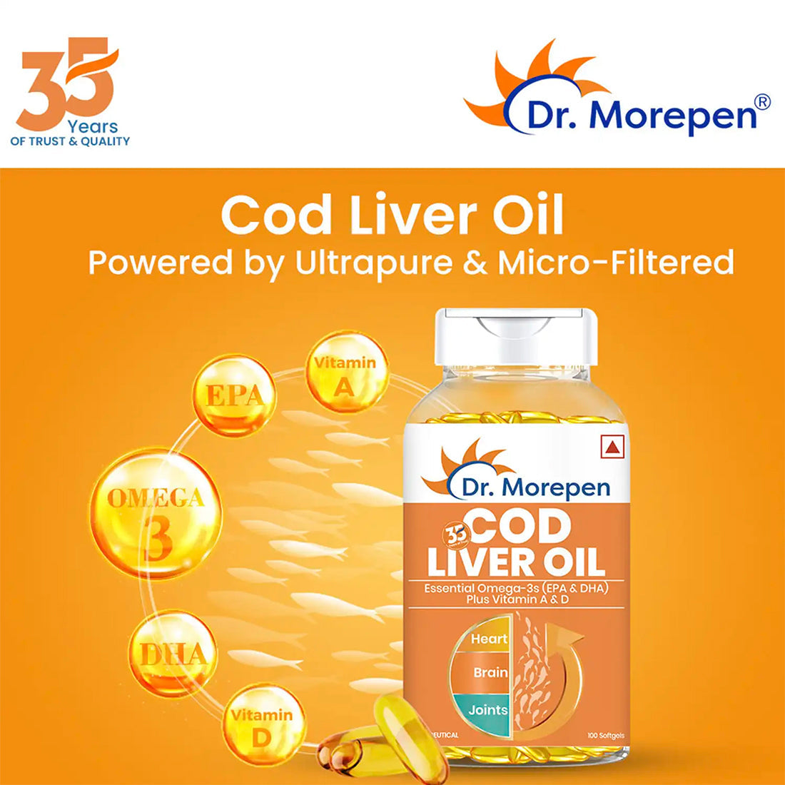 Dr. Morepen Cod Liver Oil Softgels - Grab2buy