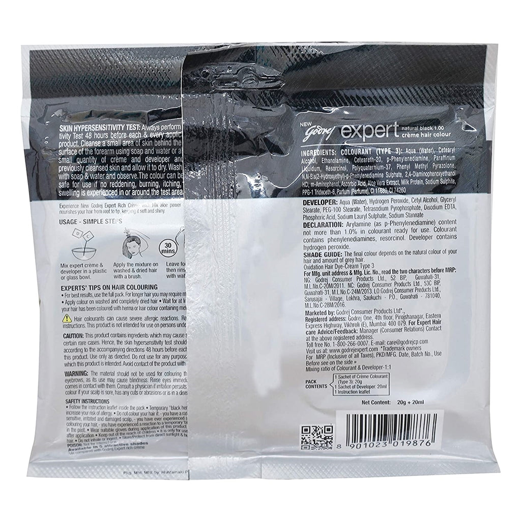 Godrej Expert Rich Creme Hair Natural Black Colour - Grab2buy