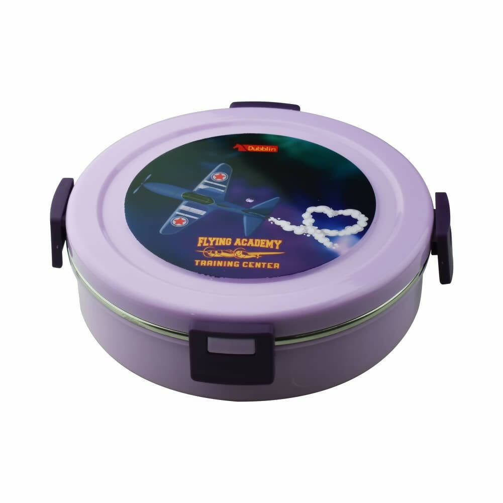 Dubblin Tweaty Stainless Steel Round Lunch Box - Grab2buy
