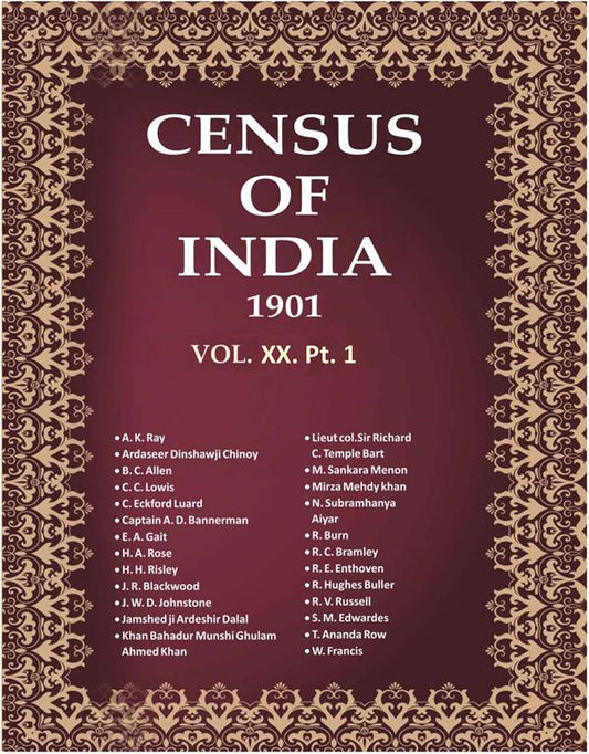 Census of India 1901: Cochin - Report and Imperial Tables Book 48 Vol. XX. Pt. 1, XX- A, Pt. 2 - Gyan Books
