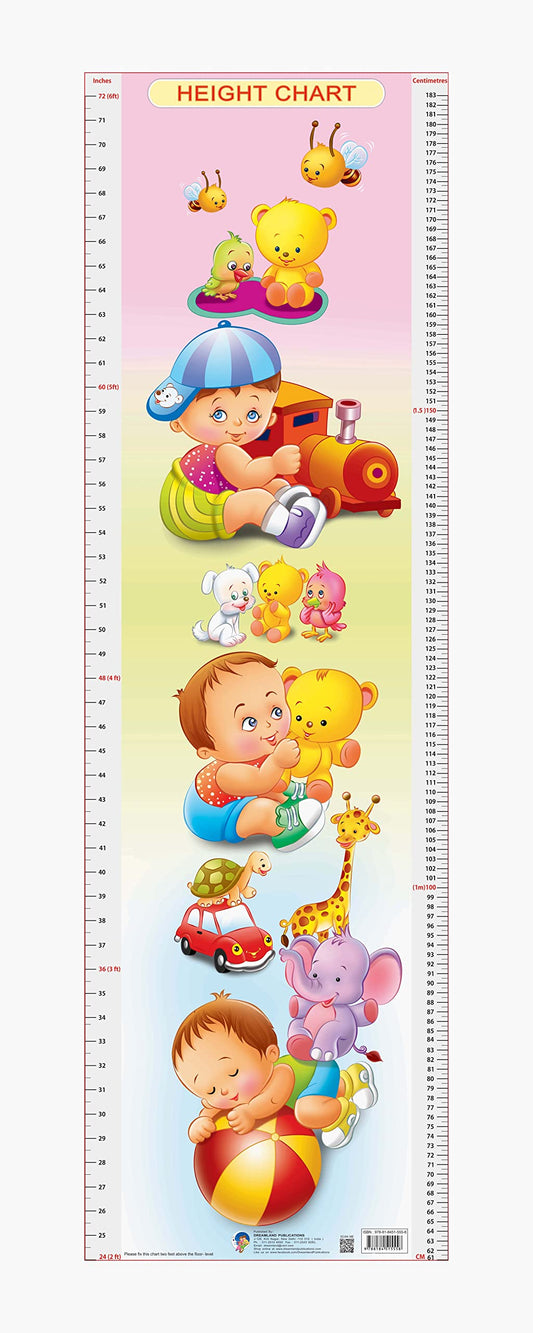 Dreamland Publications Educational Chart for Kids - Height Chart - 5