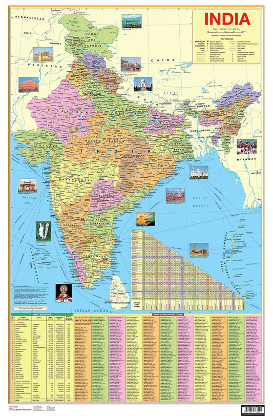 India Map : Charts - Om Books