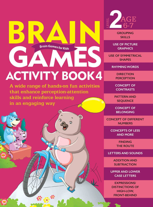 Brain Games for Kids : Brain Games Activity Book Level 2 : Book-4 - Om Books