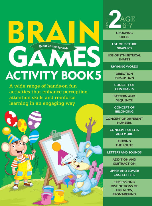 Brain Games for Kids : Brain Games Activity Book Level 2 : Book-5 - Om Books