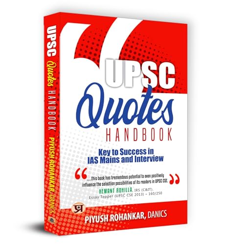 Upsc Quotes Handbook— Key To Success In Ias Mains And Interview (Upsc Quotes Handbook) Useful For Crack Upsc Cse Exam-Piyush Rohankar, Danics Grab2Buy Prabhat Prakashan Grab2Buy