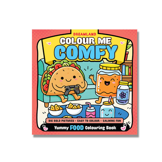 Dreamland Publications Colour Me Comfy: Feasty Food - Bold and Easy Food Colouring Book for All Ages | Fun and Simple Designs for Relaxation and Stress Relief