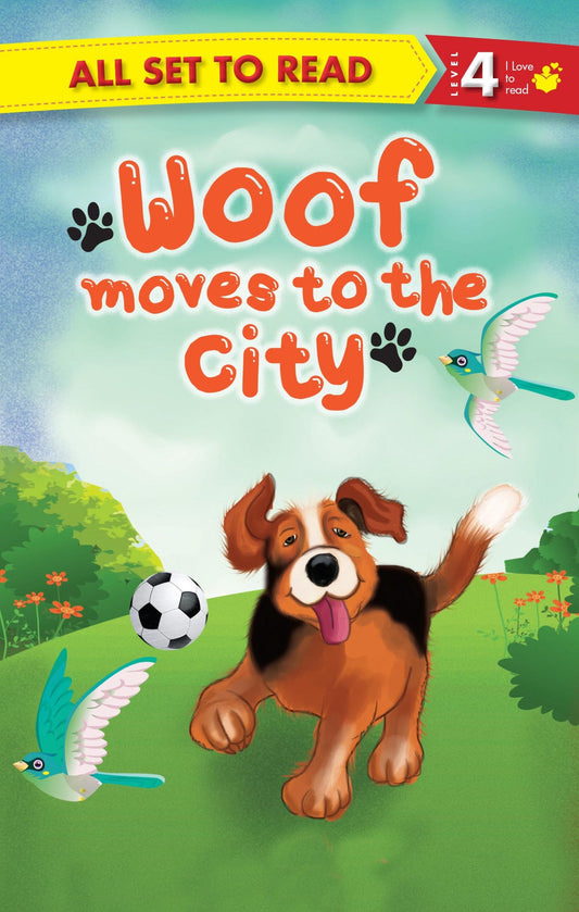 All set to Read Readers Level 4 Woof Moves to the City - Om Books