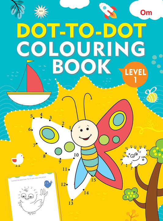 Dot-to-Dot Colouring Book Level 1 - Om Books