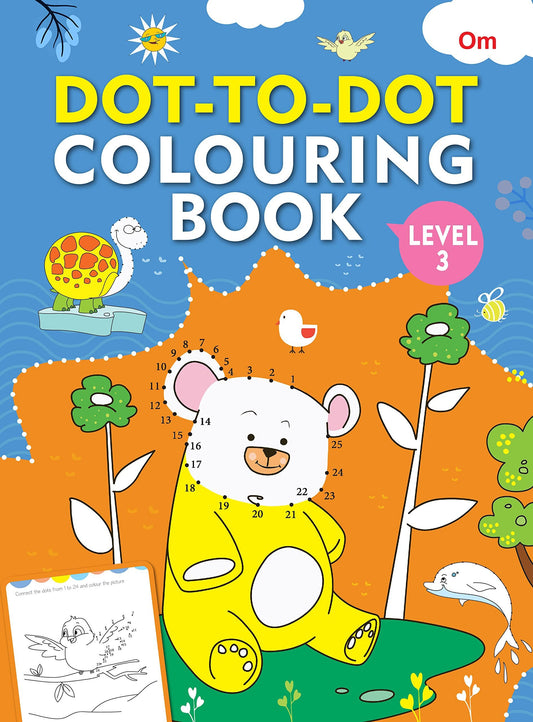 Dot-to-Dot Colouring Book Level 3 - Om Books