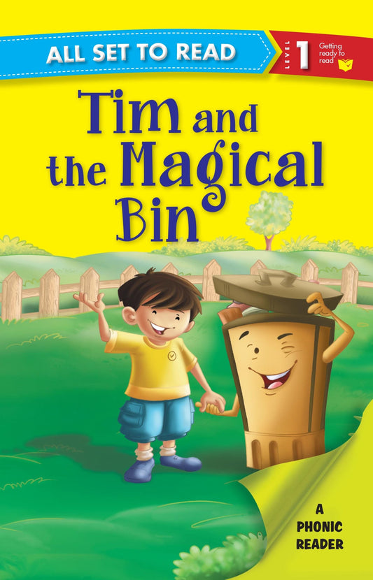 All set to Read A Phonics Reader Tim and the Magical Bin - Om Books
