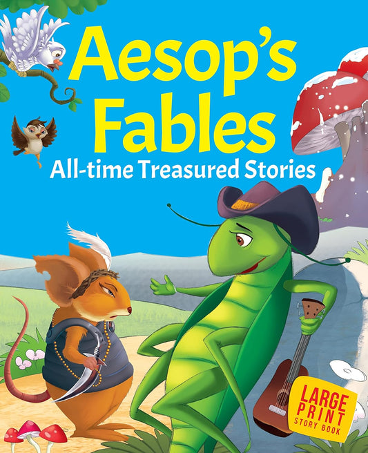 Aesop's Fables all time Treasured Stories : Large Print (Paperback) - Om Books