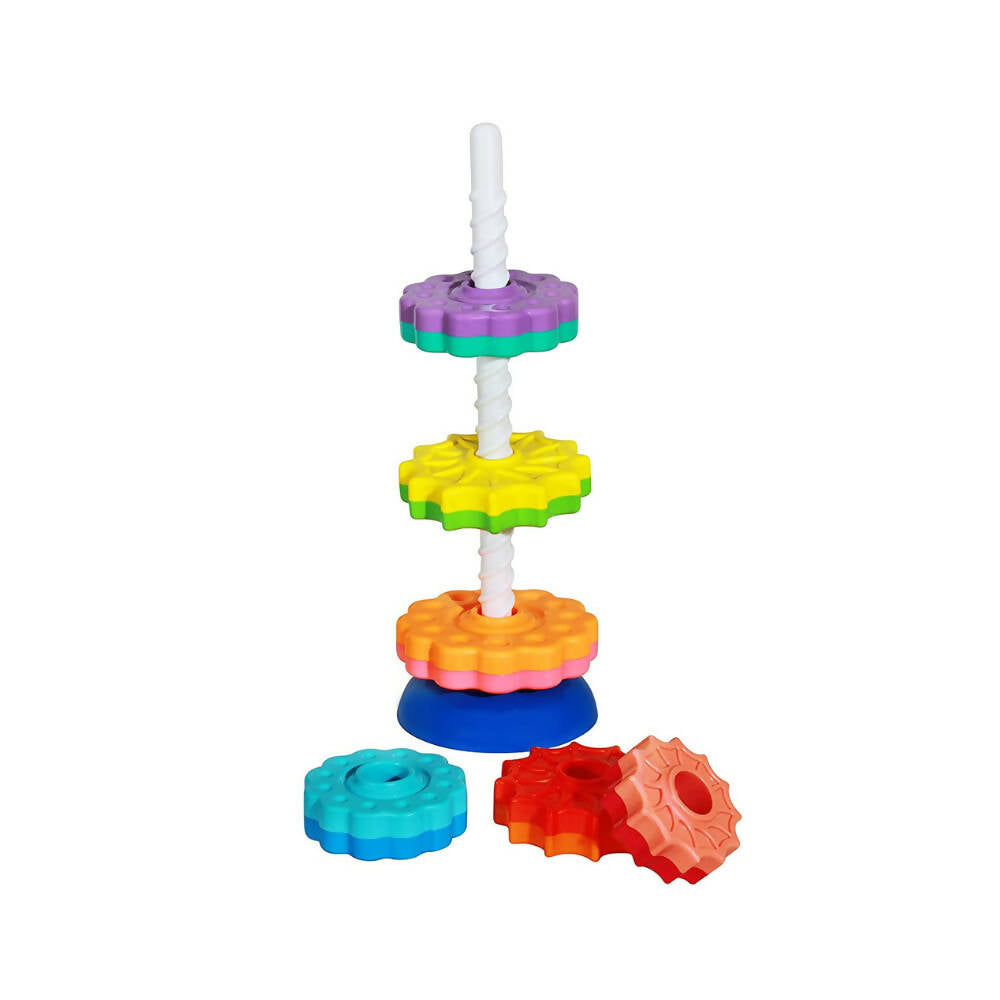 Sardar Ji Ki Dukan Spinning Tower Toy For Kids | Set Of 6 Multi Color Rings Toy For Toddlers To Improve The Dedication And Imagination (Multi Color) - Grab2buy