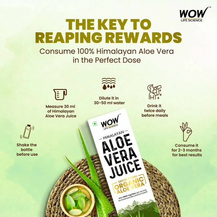 Wow Life Science Himalayan Aloe Vera Juice - Distacart
