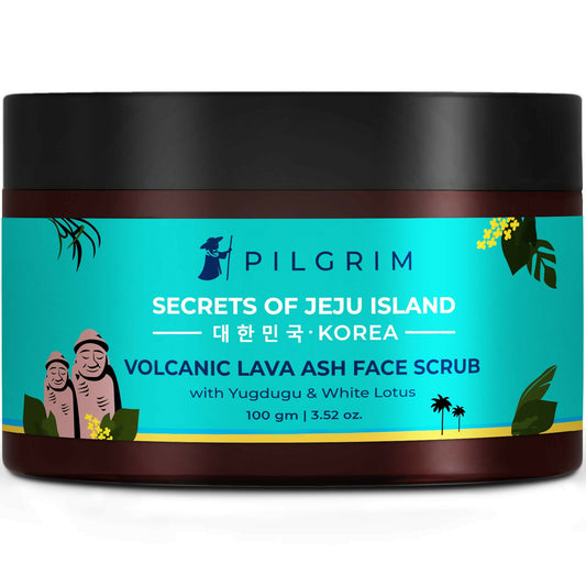 Pilgrim Face Scrub with Yugdugu & White Lotus, For Glowing Skin & Blackhead Removal, Dry, Oily Combination Skin - Grab2buy