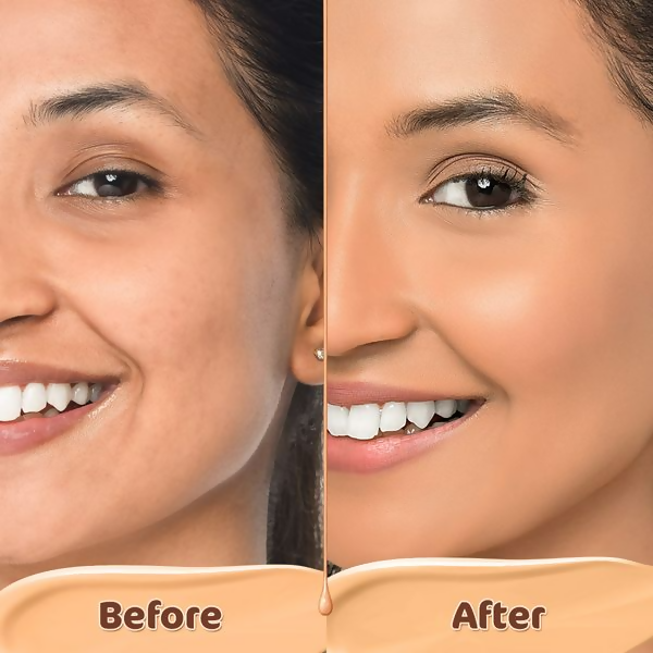 Mamaearth Hydra-Glow Full Coverage Foundation With Vitamin C & Turmeric - Nude Glow - Grab2buy