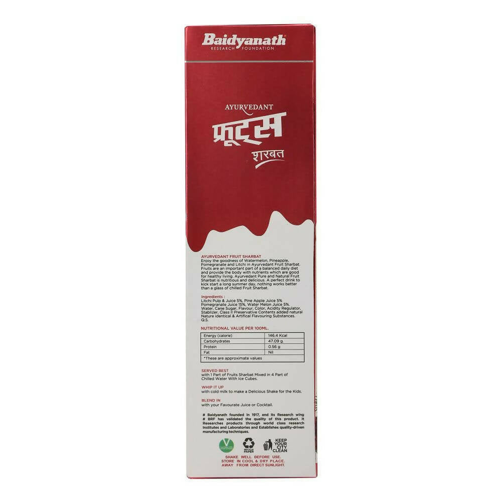 Baidyanath Fruits Sharbat - Grab2buy