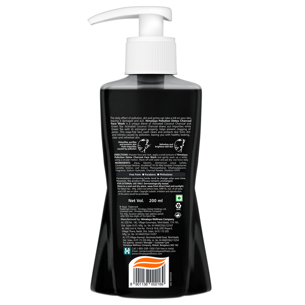 Himalaya Herbals Pollution Detox Charcoal Face Wash - Grab2buy