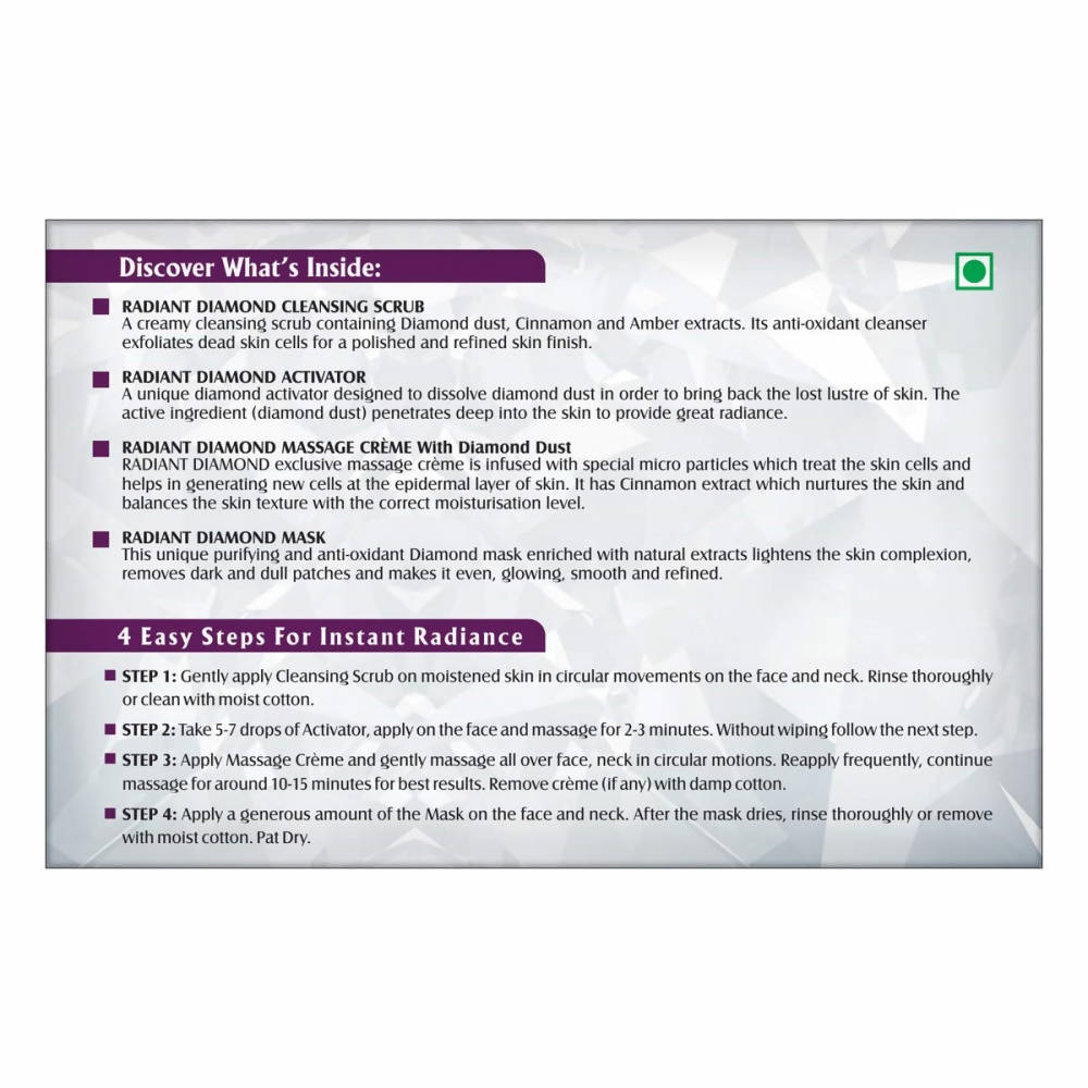 Lotus Herbals Radiant Diamond Facial Kit For Instant Radiance - Grab2buy