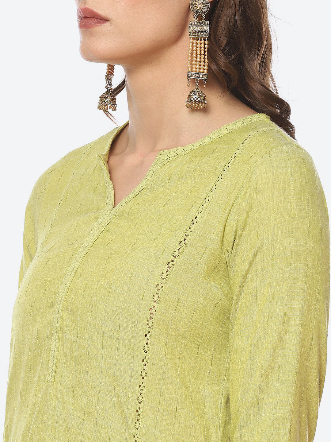 Biba Woven Design Thread Work Kurta with Salwar & Dupatta - Grab2buy