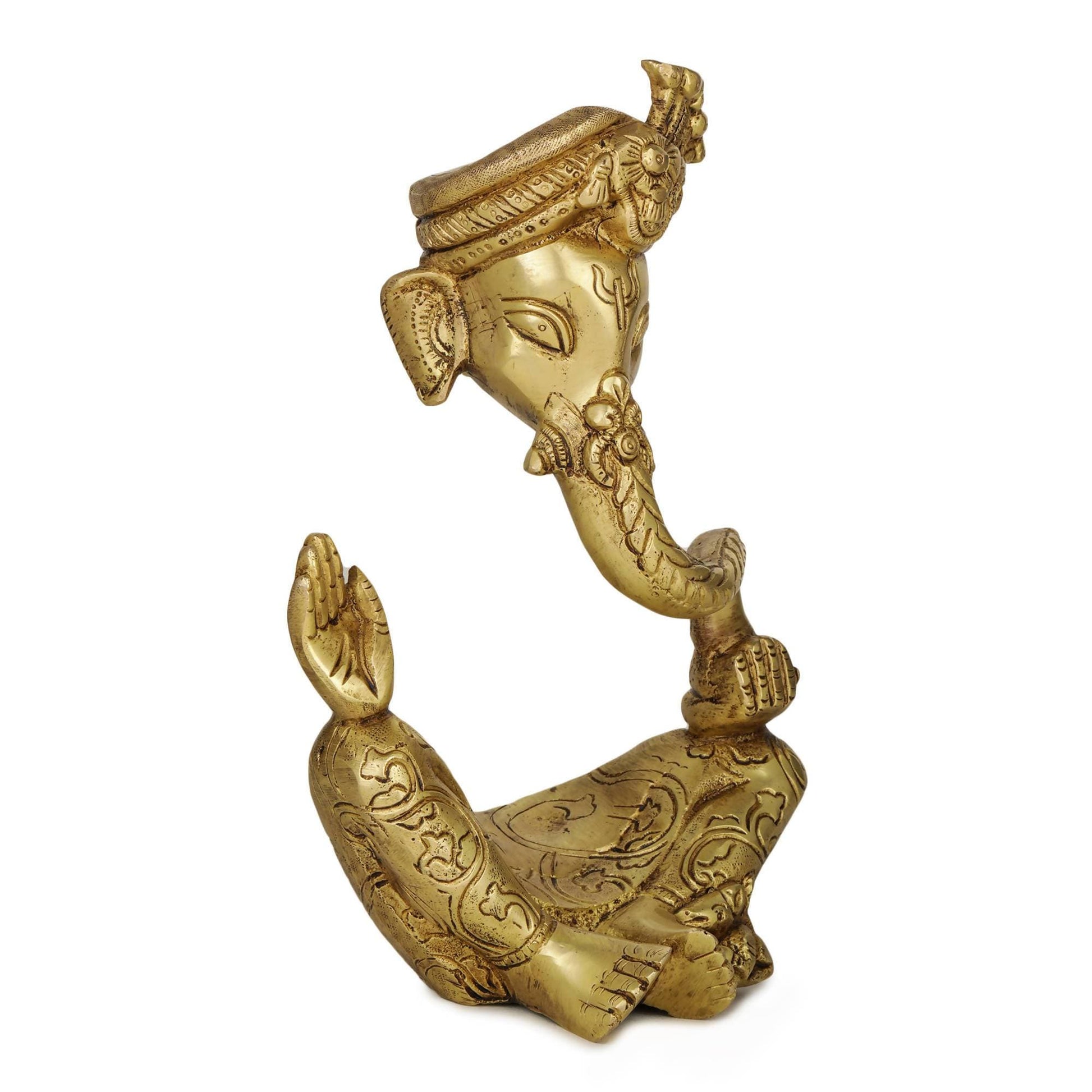 Devlok Vighnaharta Ganpati Pital Murti Idol - Grab2buy