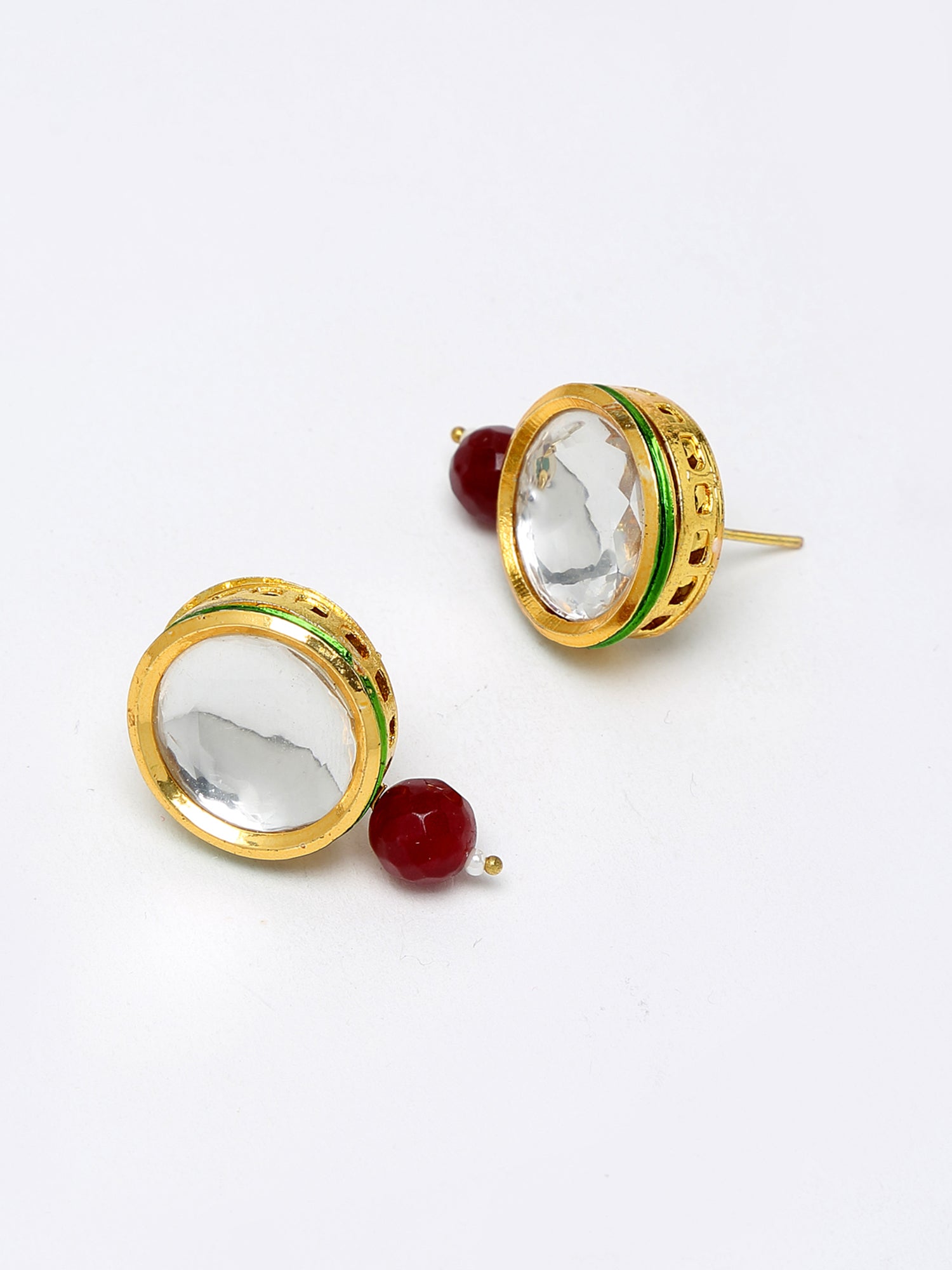 Kundan Neckpiece With Studs - Ruby Raang - Grab2buy