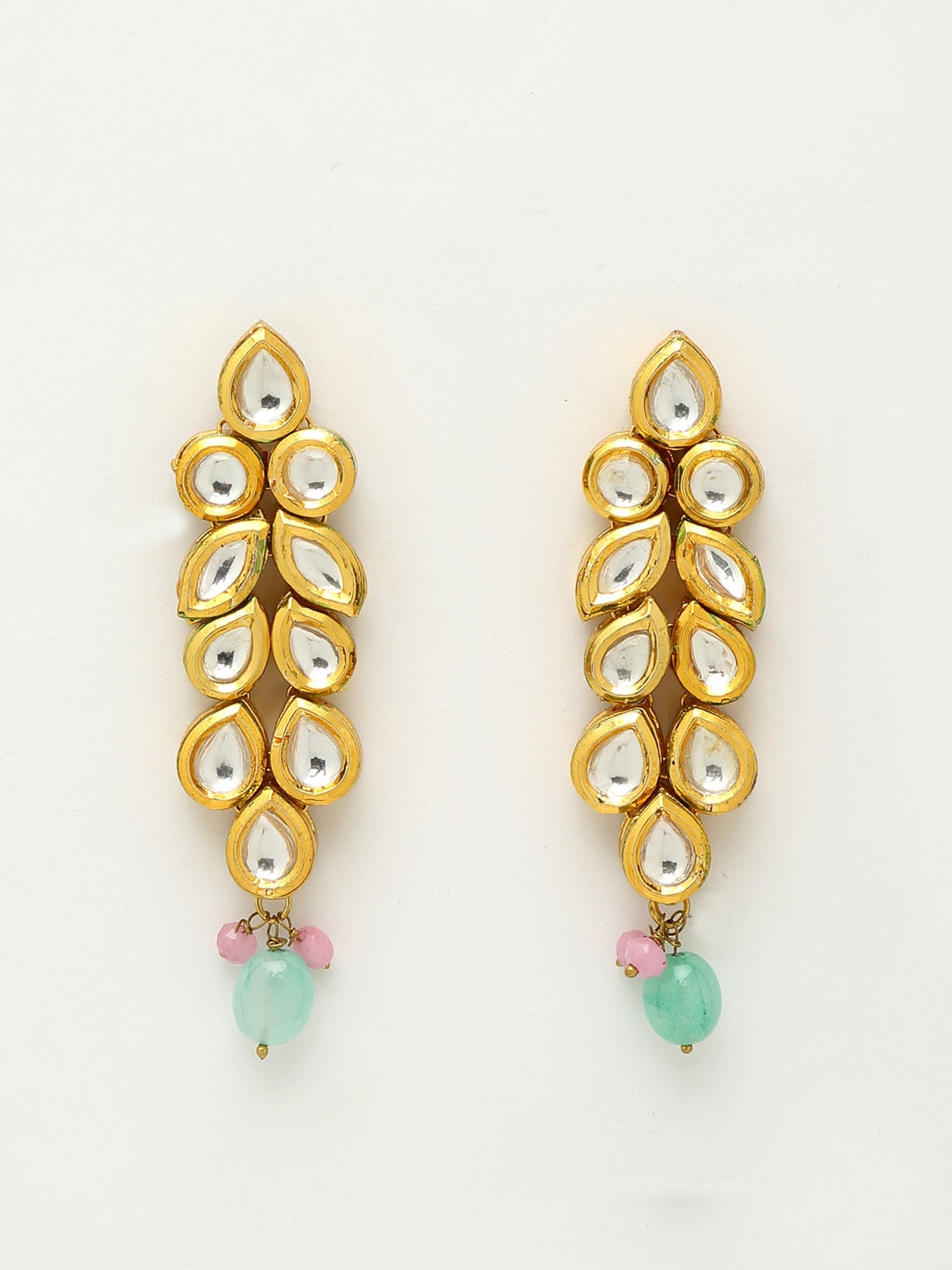 Kundan Neckpiece With Earrings And Maang Tikka - Ruby Raang - Grab2buy
