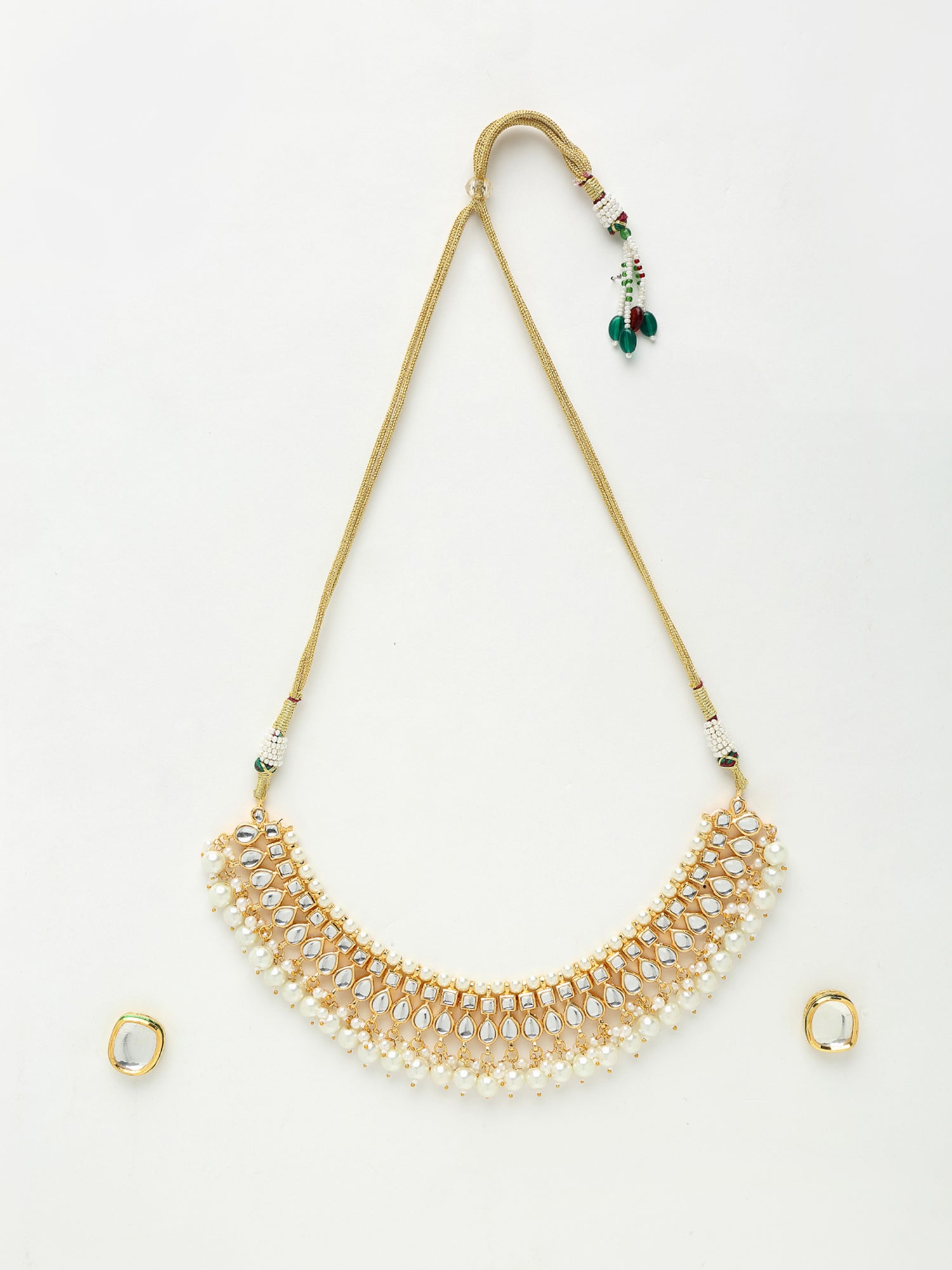 Kundan Choker With Pearls & Studs - Ruby Raang - Grab2buy