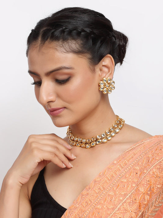 Kundan Choker With Studs - Ruby Raang - Grab2buy