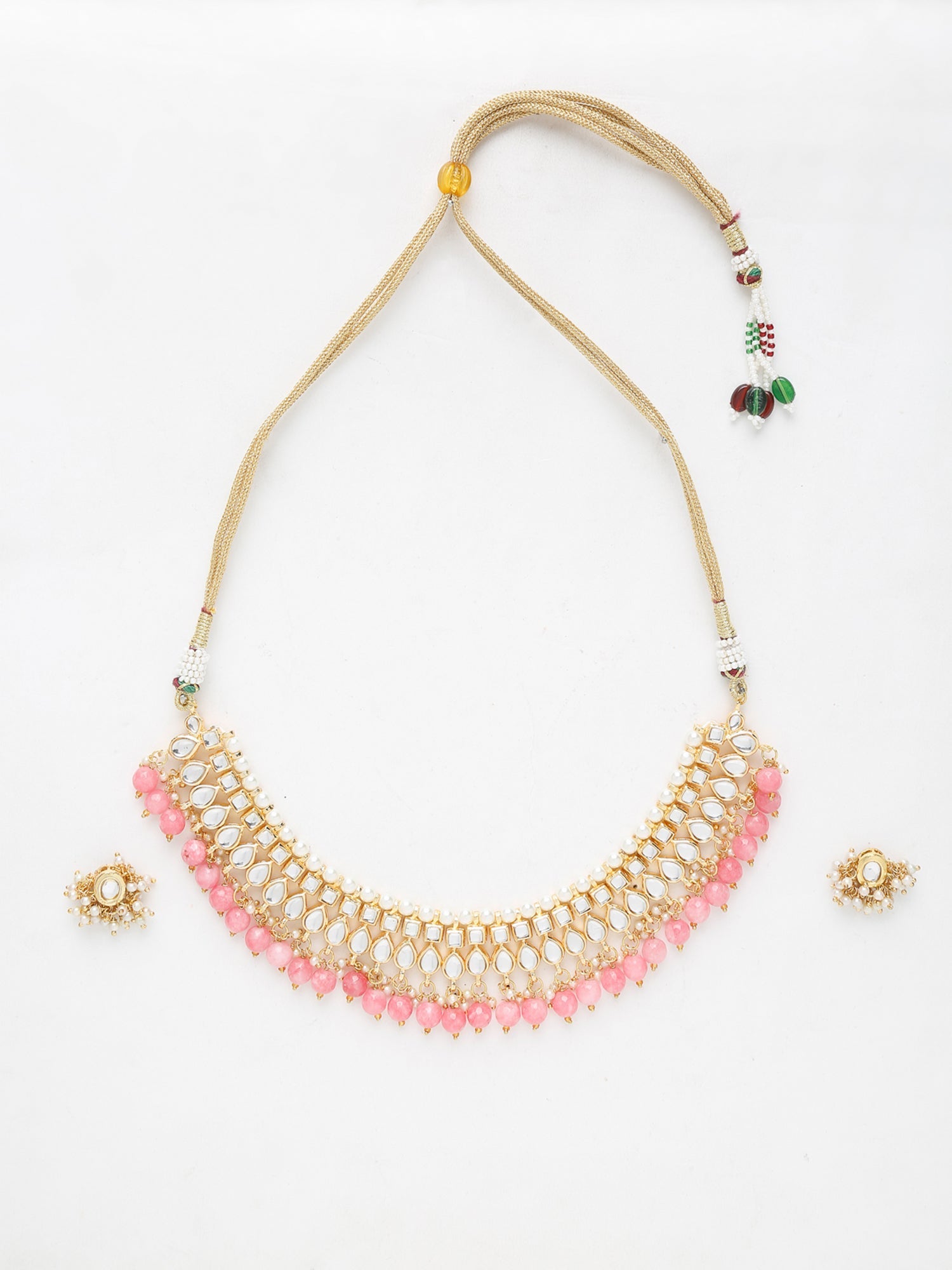 Stone Kundan Choker With Studs - Ruby Raang - Grab2buy
