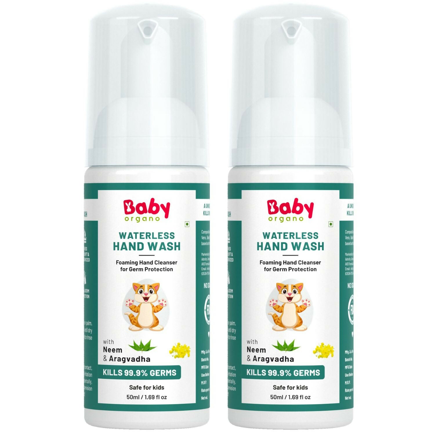 Babyorgano Non Alcoholic Foam Based Waterless Hand Wash for Kids - Grab2buy