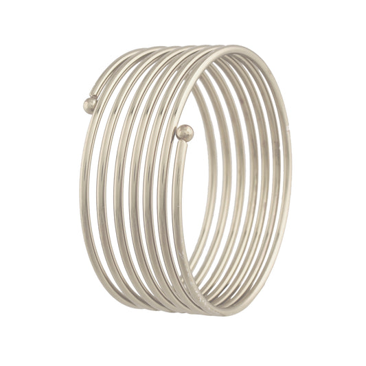 18k Rhodium Plated Spring Kada Bangles for Women - Wahe Jewels - Swadesiicart