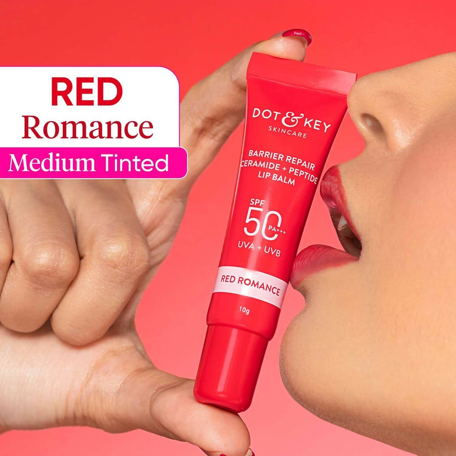 Dot & Key Barrier Repair Ceramide & Peptide SPF 50 Lip Balm - Red Romance - Grab2buy