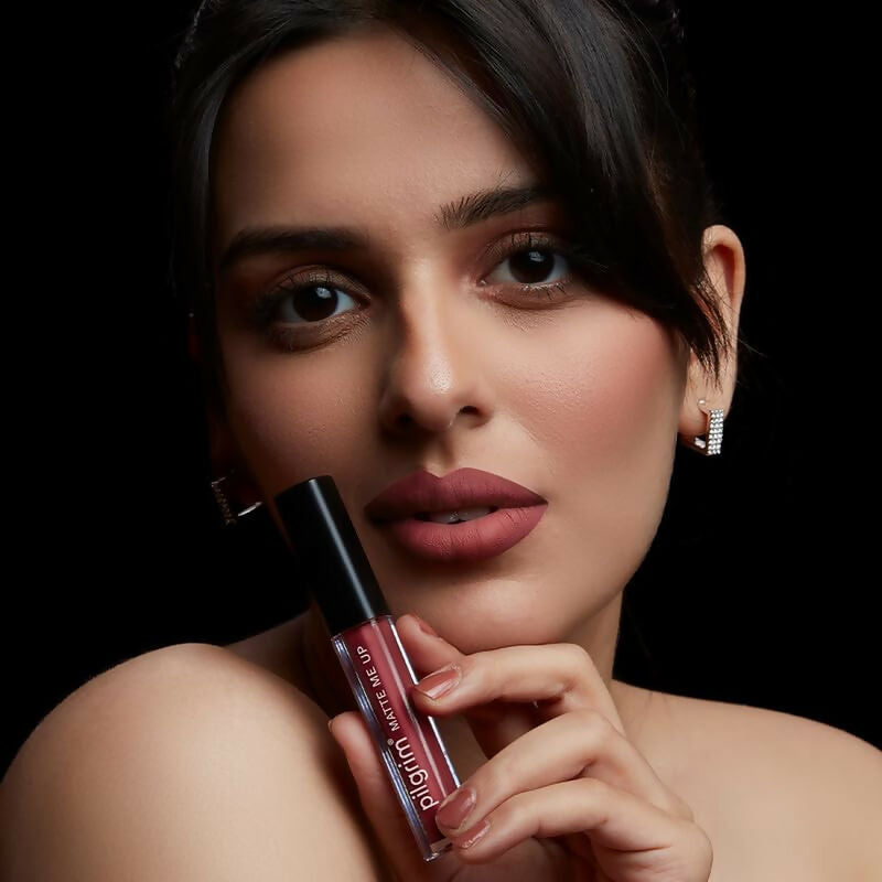Pilgrim Liquid Matte Lipstick with Hyaluronic Acid - Blushing Nude - Grab2buy