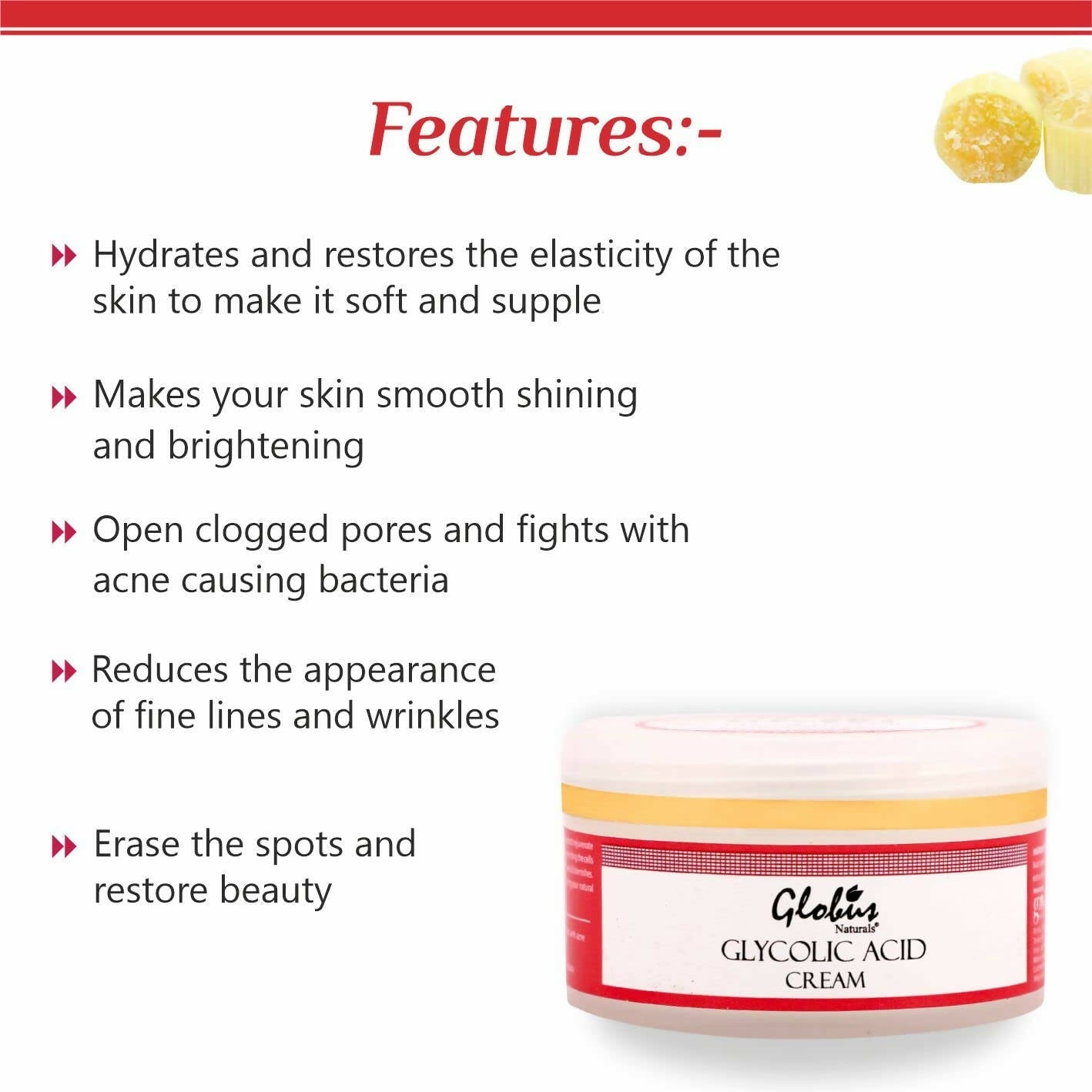 Globus Naturals Glycolic Acid Face Cream - Grab2buy