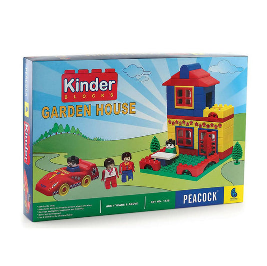 Peacock Learning & Educational Building Interlocking Blocks Set For Kids - Garden House Grab2Buy Peacock Toys Grab2Buy