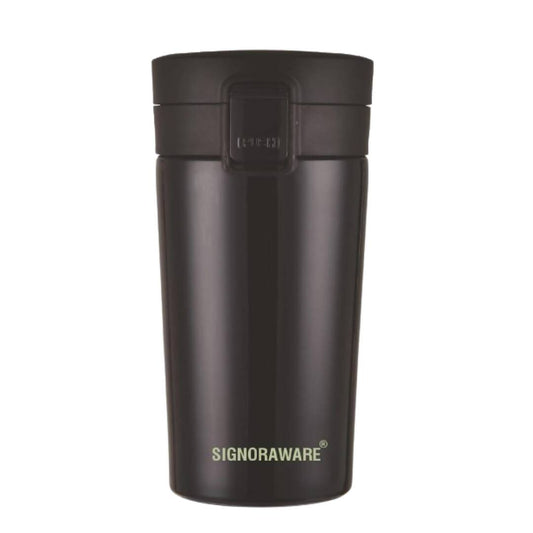 Signoraware Hot Pour Coffeemate Insulated Mug Tumbler - 350 ml (Black) Grab2Buy Signoraware Grab2Buy