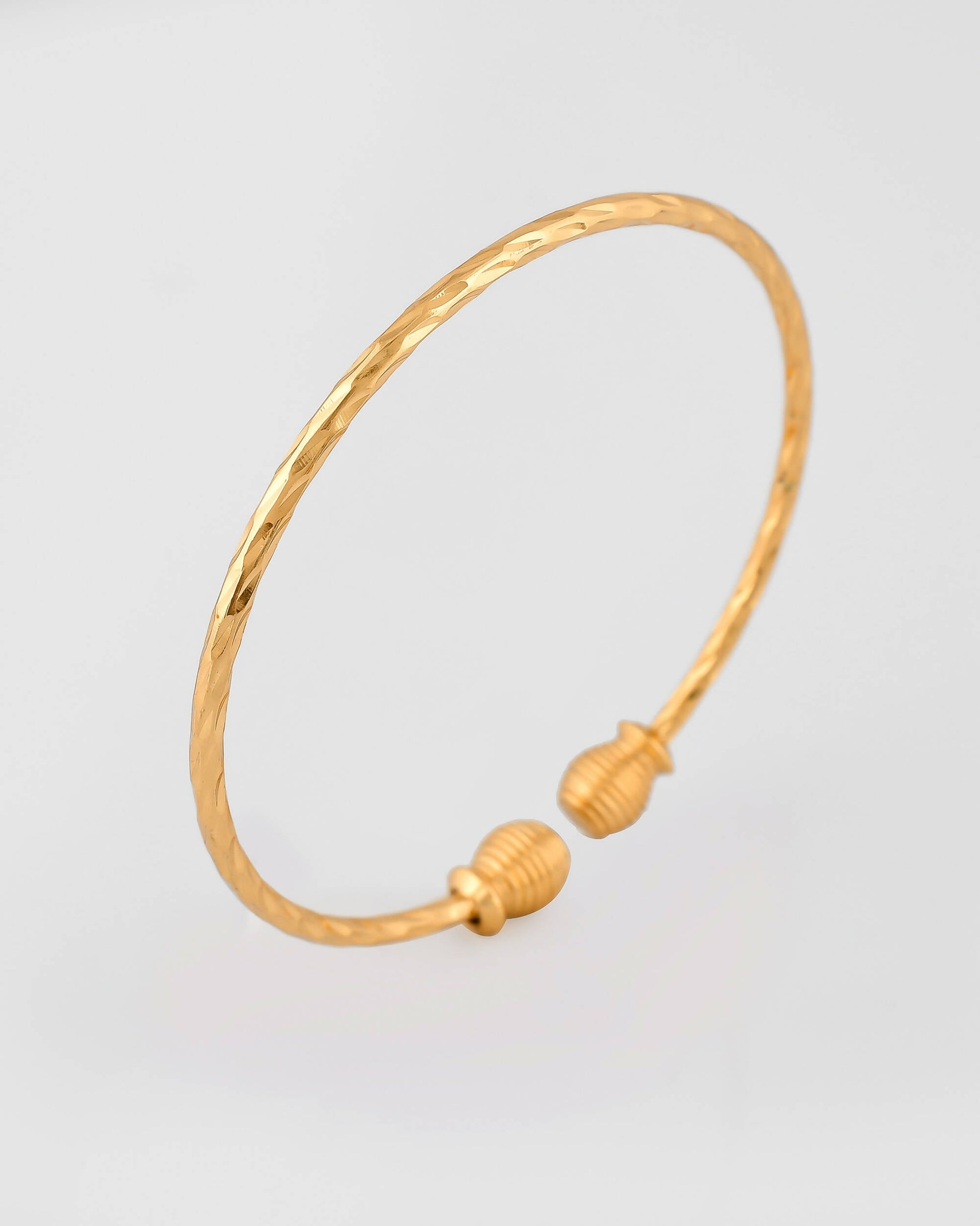 VOJ Stainless Steel Gold-plated Bangle Set (Pack of 2) - Grab2buy