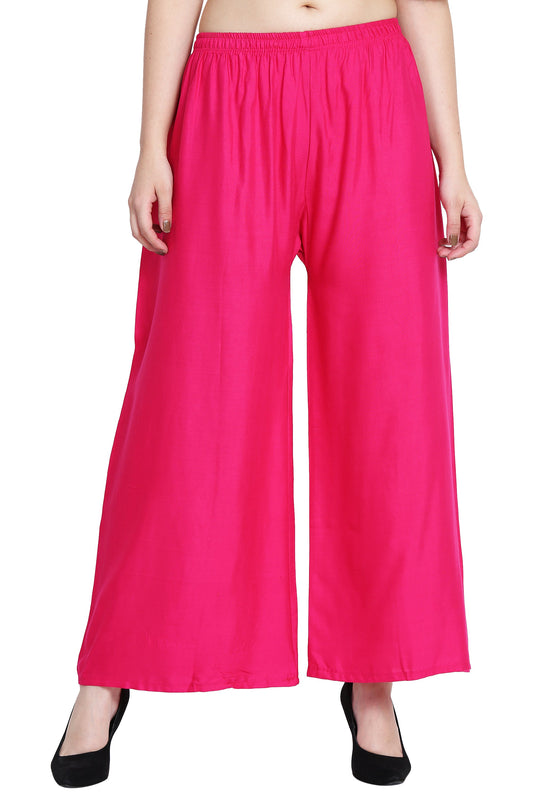 PAVONINE Rani Color Rayon Fabric Half Flared Sharara For Women