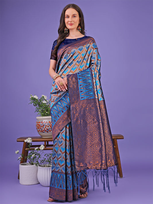 Shree Shyam Fashion Radiant Lichi Silk Saree - A Touch of Royalty in Every Thread