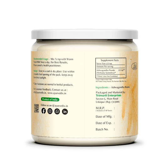 Ayurvedix Organic Ashwagandha Powder - Grab2buy